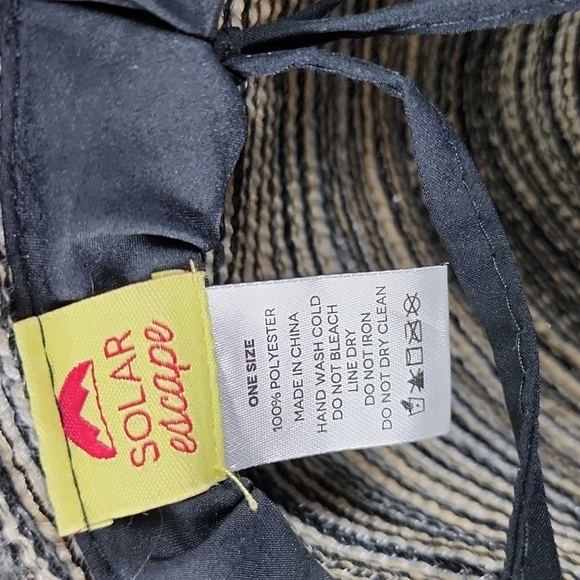 Solar Escape black blue cream tweed sun hat adjustable sun hat One Size - Picture 4 of 6